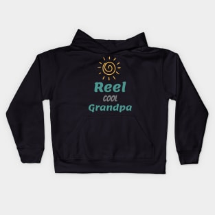 reel cool grandpa Kids Hoodie